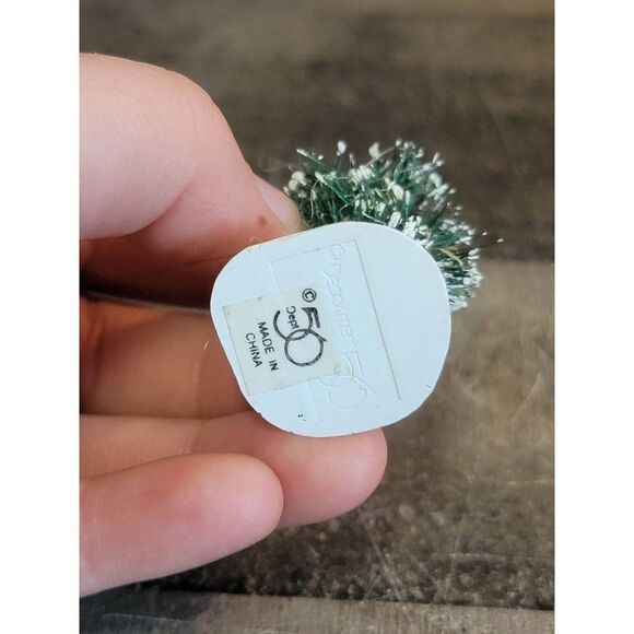 Department 56 mini shrub pine trees no Xmas Village accessory decor - Picture 4 of 4